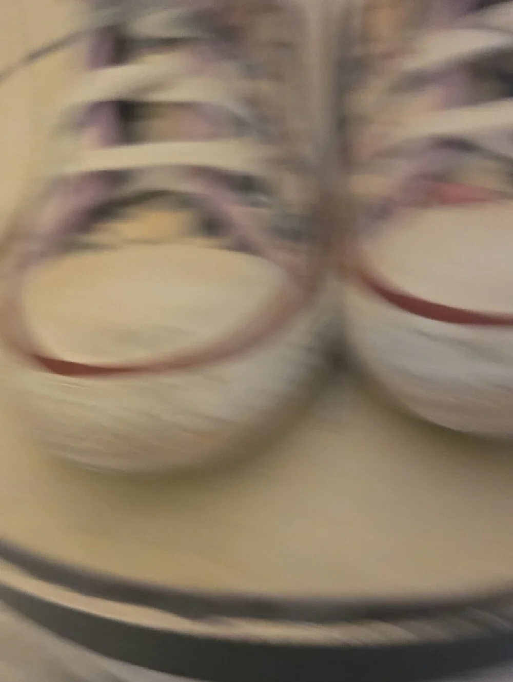 Converse Girls High-Top Unicorn Print Sneakers in Cream and Purple